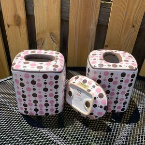 Polka Dot Tissue Box Holders & Soap Dish